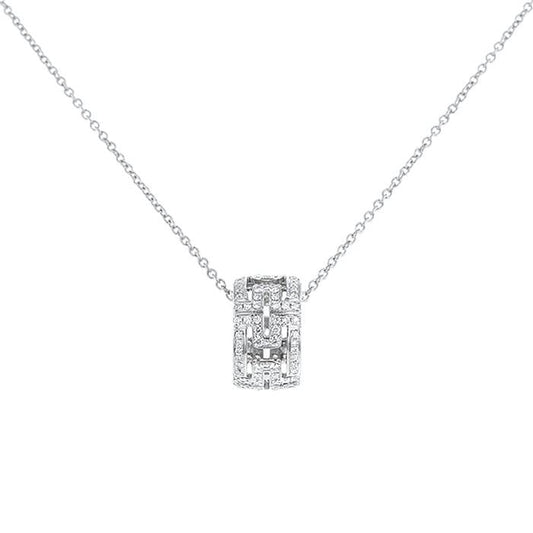 [Kincade Jewelery]PARENTESI NECKLACE SILVER DIAMOND