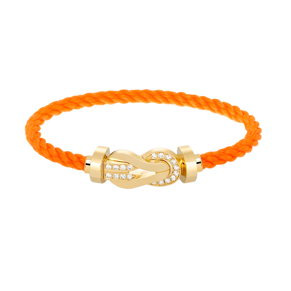 [Kincade Jewelery]CHANCE LARGE 8 FIGURE BUCKLE HALF DIAMOND BRACELET GOLD