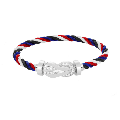 [Kincade Jewelery]CHANCE LARGE 8 FIGURE BUCKLE HALF DIAMOND BRACELET SILVER