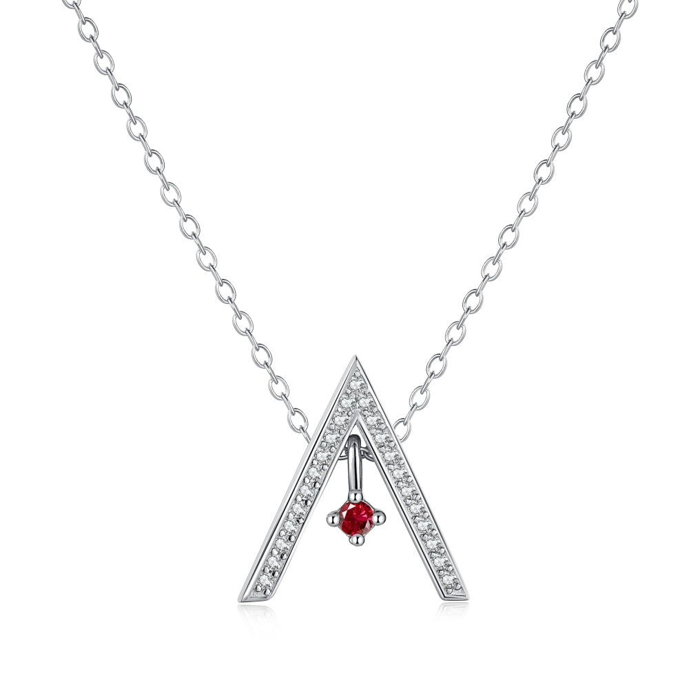 [Kincade Jewelery]Sparkling "A" Shape Necklace