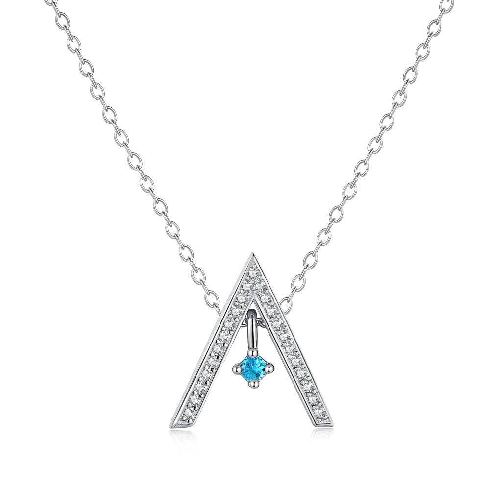 [Kincade Jewelery]Sparkling "A" Shape Necklace