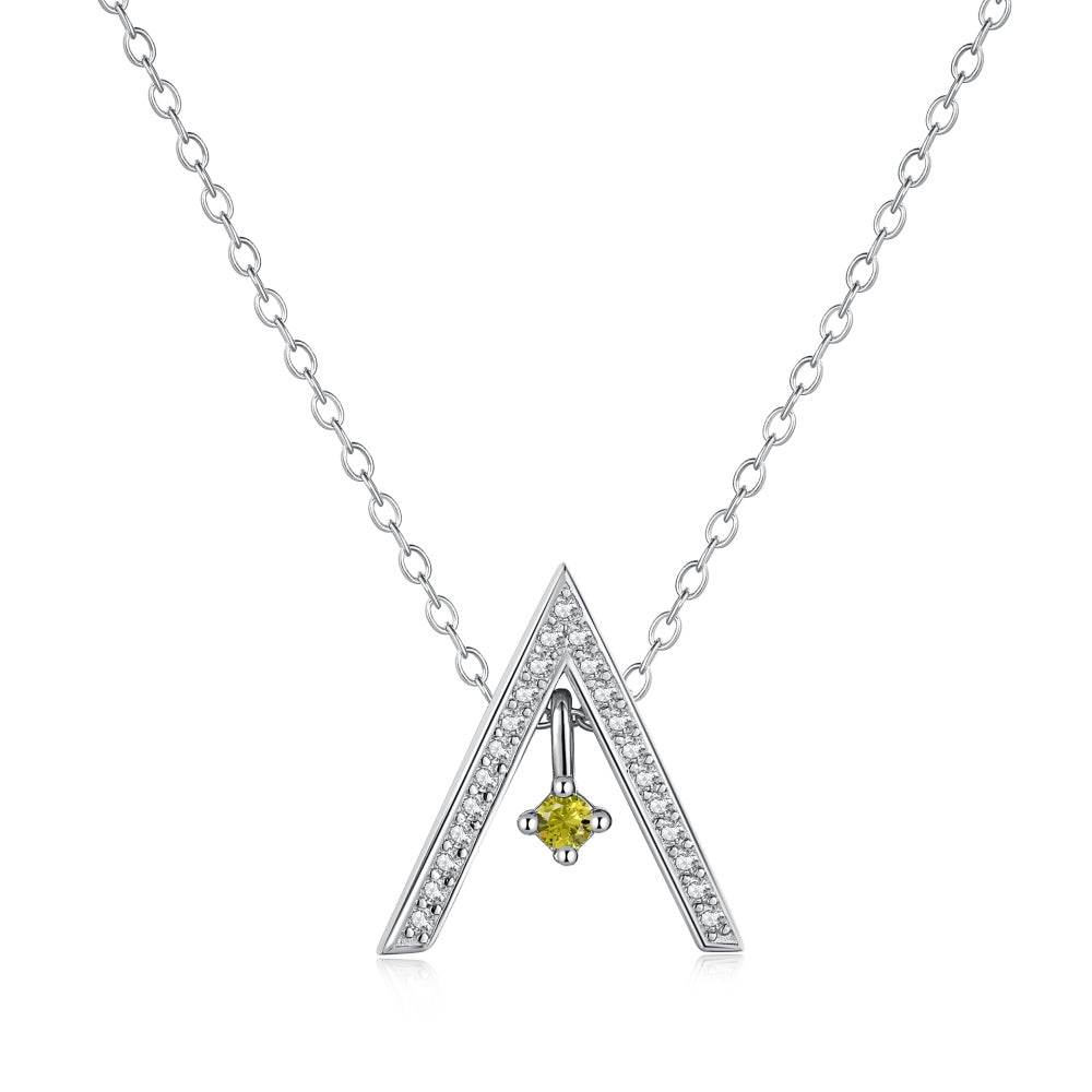[Kincade Jewelrys]Sparkling "A" Shape Necklace