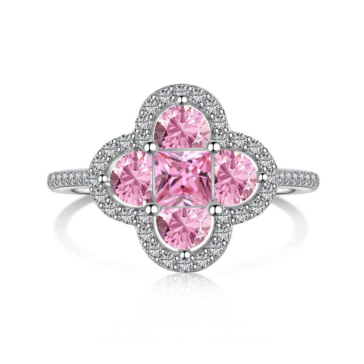 [Kincade Jewelrys]Luxurious Eternity Flower Shape Banquet Ring