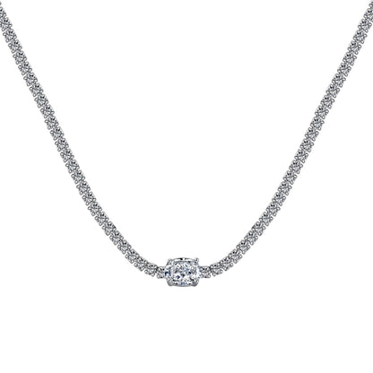 [Kincade Jewelrys]1.0 Carat Shining Oval Cut Necklace