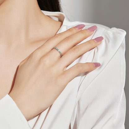 [Kincade Jewelrys]Sparkling Vibrant Round Shape Daily Ring