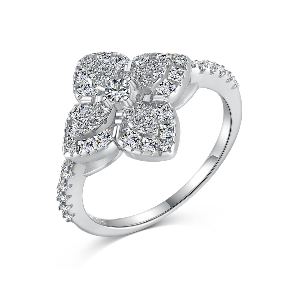 [Kincade Jewelrys]Luxurious Colorful Flower Shape Banquet Ring