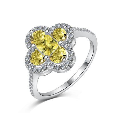 [Kincade Jewelery]Luxurious Eternity Flower Shape Banquet Ring
