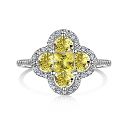 [Kincade Jewelrys]Luxurious Eternity Flower Shape Banquet Ring