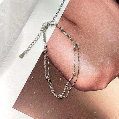 [Kincade Jewelery]Delicate Bead Double Layer Bracelet