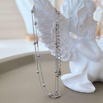 [Kincade Jewelrys]Dainty Double Layer Love Heart Bracelet