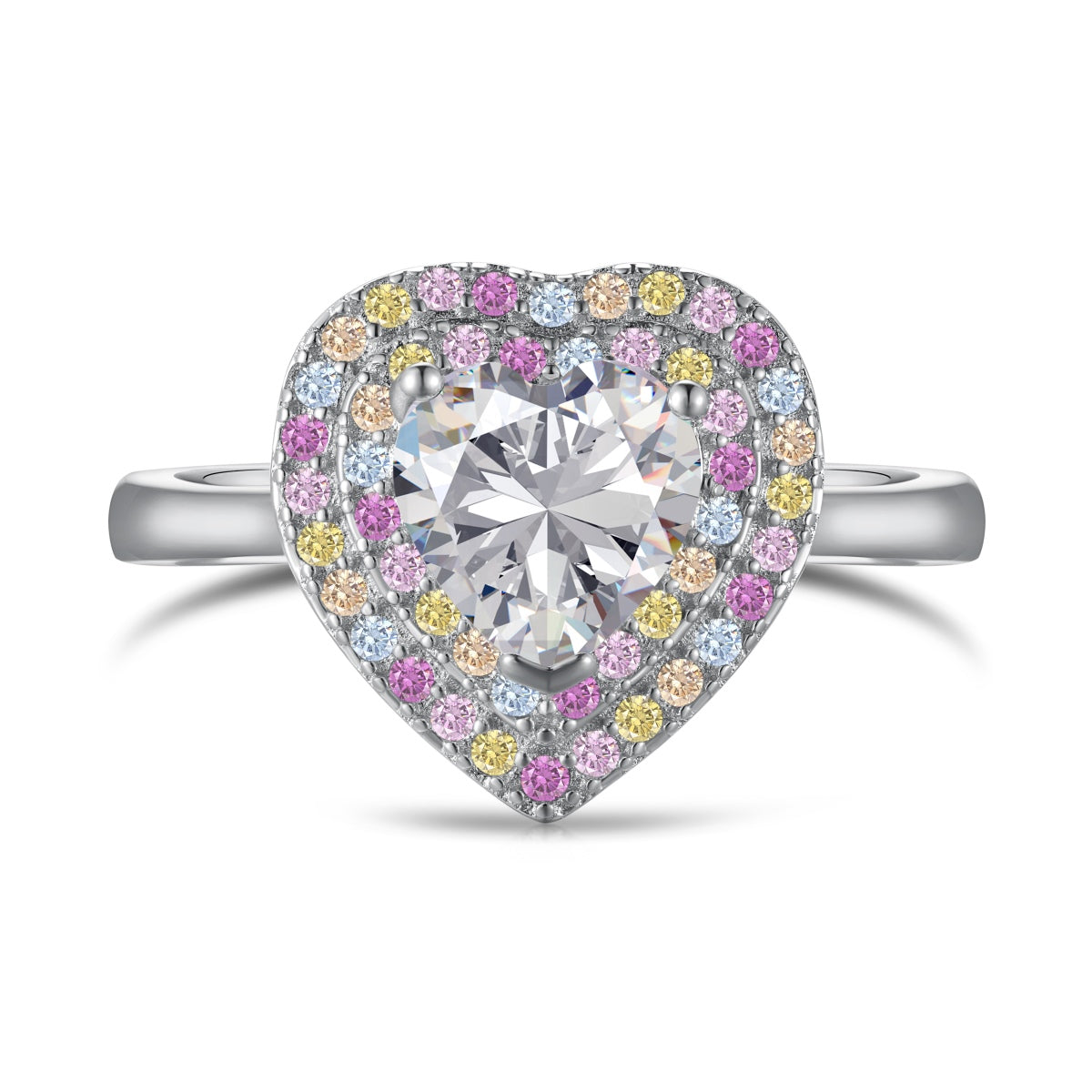 [Kincade Jewelery]Delicate Ebullient Heart Shape Wedding Ring
