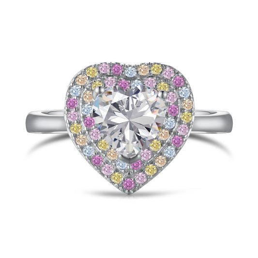 [Kincade Jewelery]Delicate Ebullient Heart Shape Wedding Ring