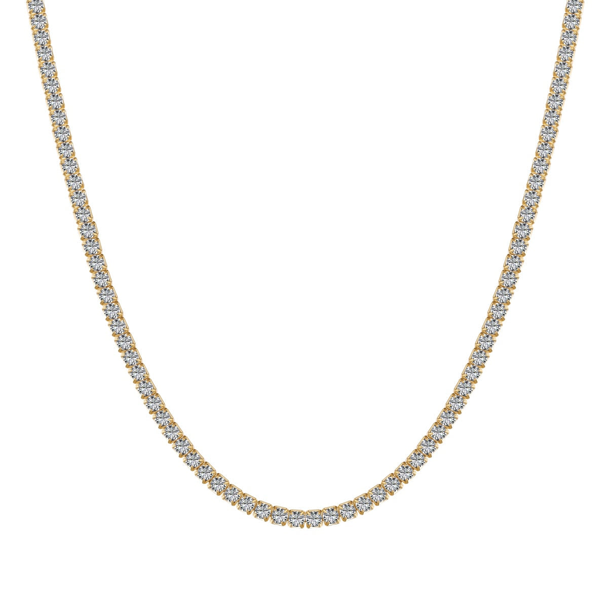 [Kincade Jewelery]Delicate Round Shape Tennis Necklace