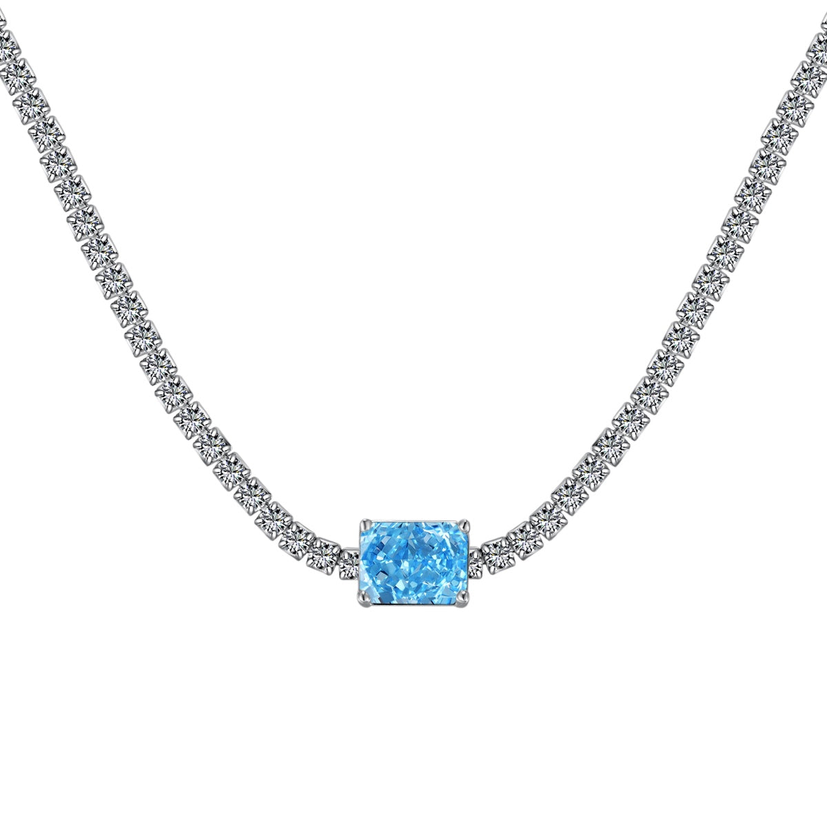 [Kincade Jewelrys]2.0 carat Ornate Emerald Cut Necklace