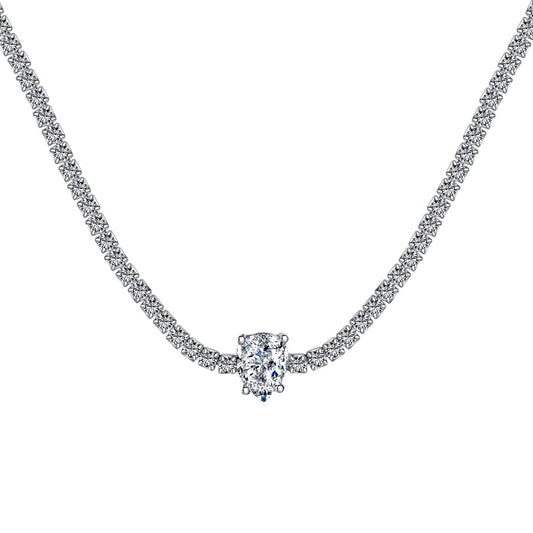 [Kincade Jewelrys]1.0 carat Unique Pear Cut Tennis Necklace