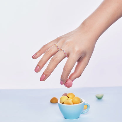 [Kincade Jewelery]Exquisite Multicolored Emerald Cut Daily Ring