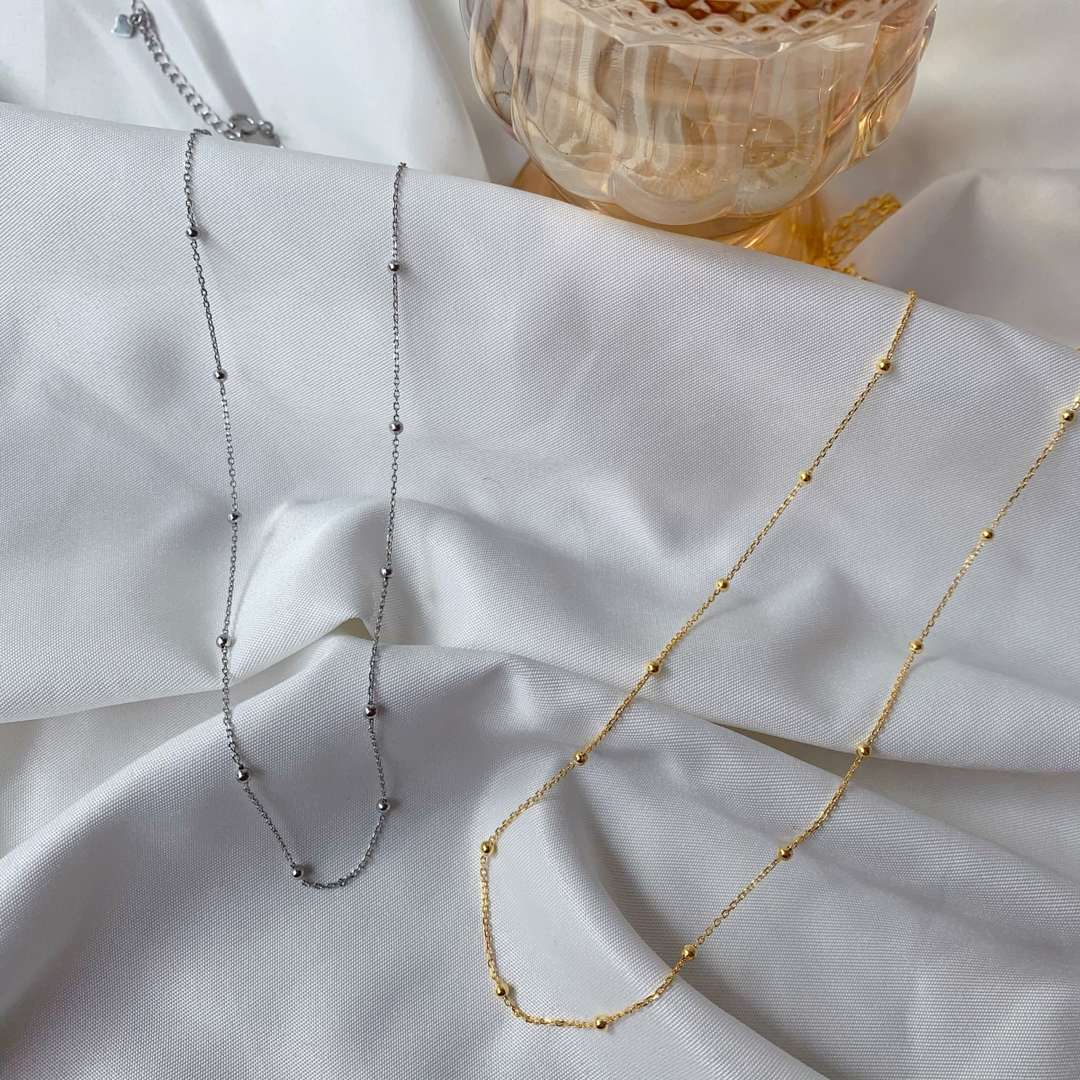 [Kincade Jewelery]Small Bead Clavicle Chain Simple Necklace
