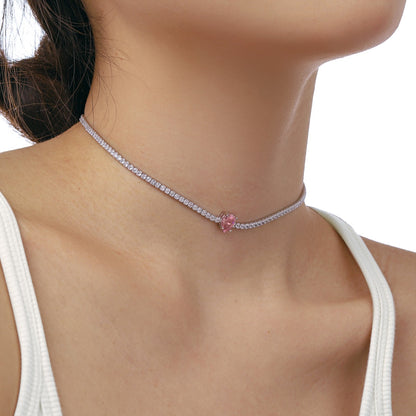 [Kincade Jewelery]1.0 carat Unique Pear Cut Tennis Necklace