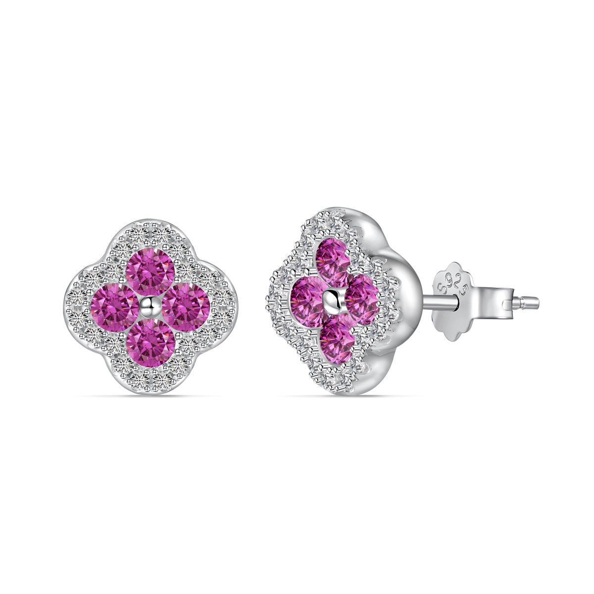 [Kincade Jewelery]Four-Leaf Kincade Flower Shaped Earrings