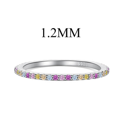 [Kincade Jewelrys]Ornate Colorful Round Cut Tennis Ring