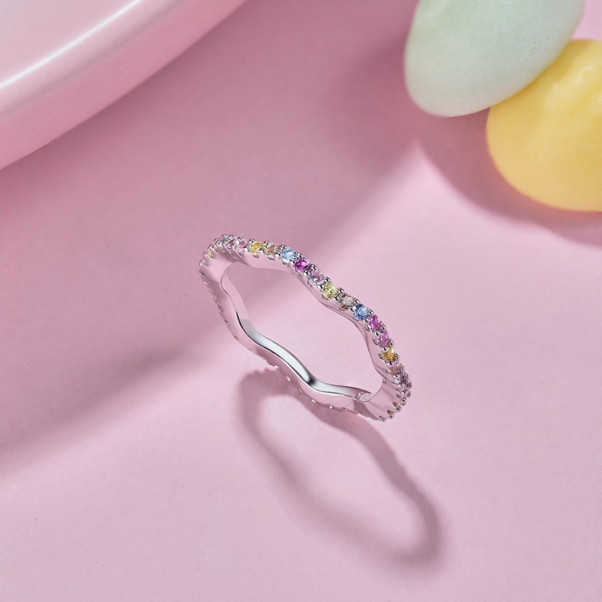 [Kincade Jewelery]Dainty Colorful Round Cut Party Ring