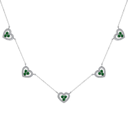 [Kincade Jewelrys]Sparkling Five Heart Necklace