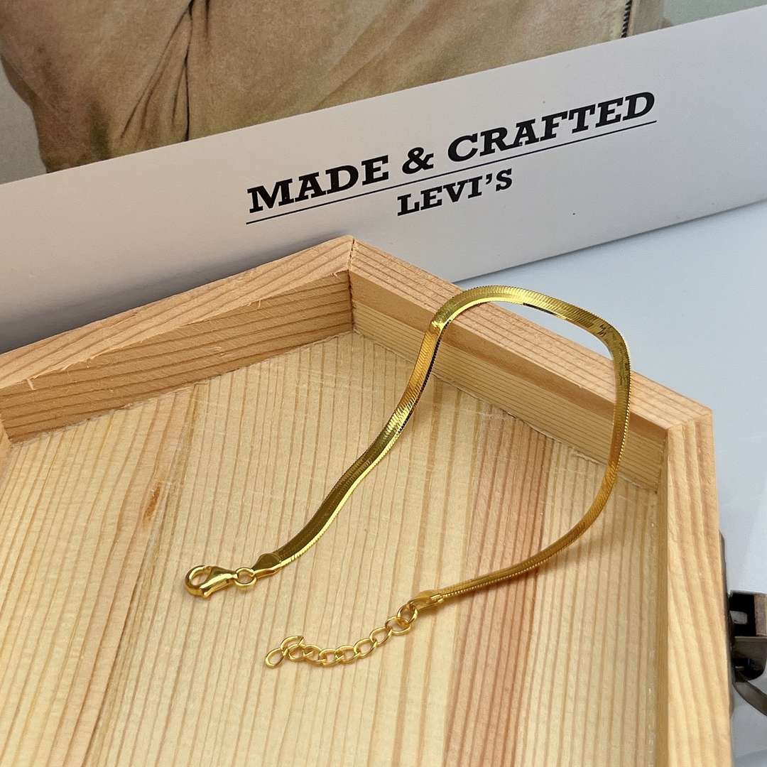 [Kincade Jewelrys]Flat Snake Bone Chain Blade Necklace