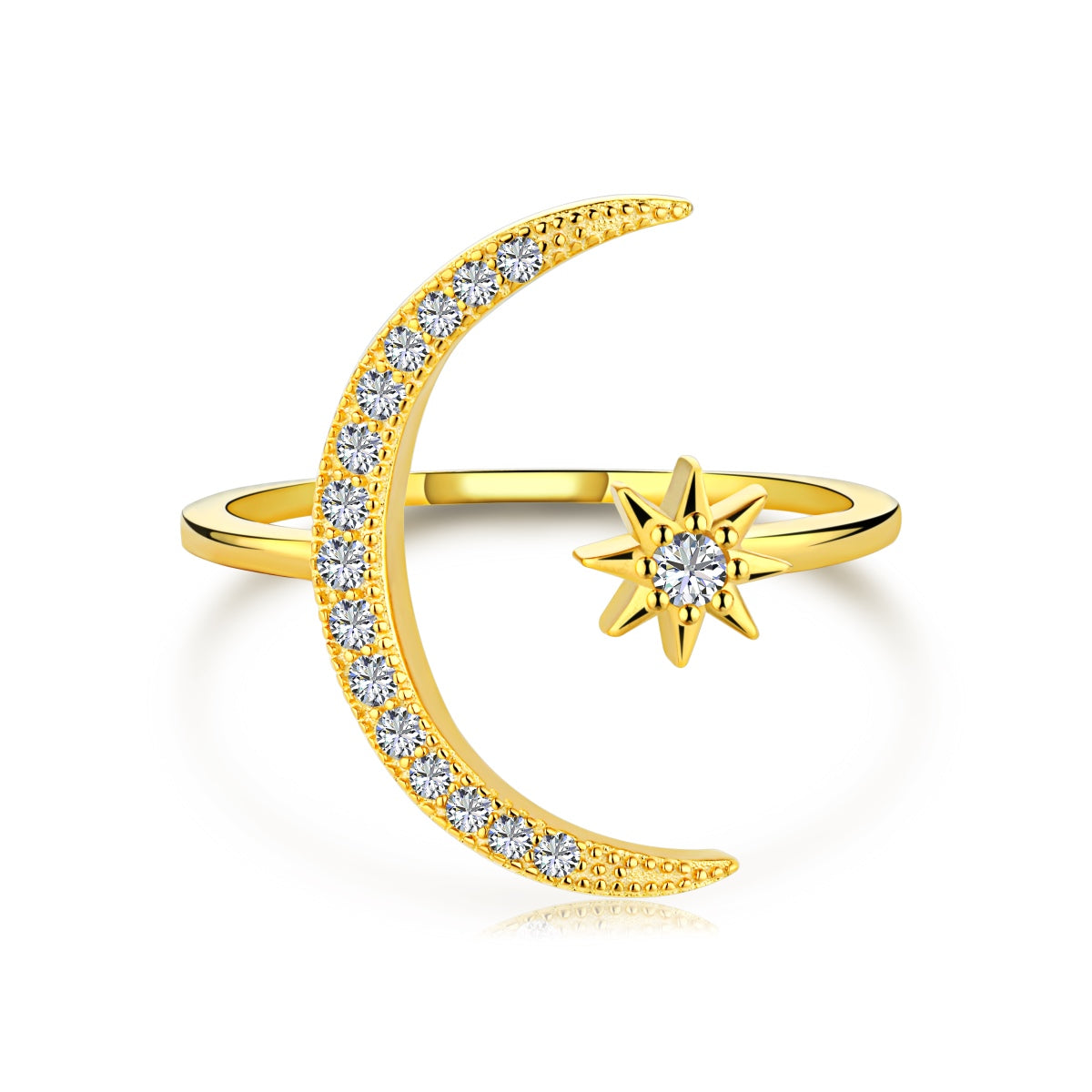 [Kincade Jewelrys]Eternity Moon & Star Ring