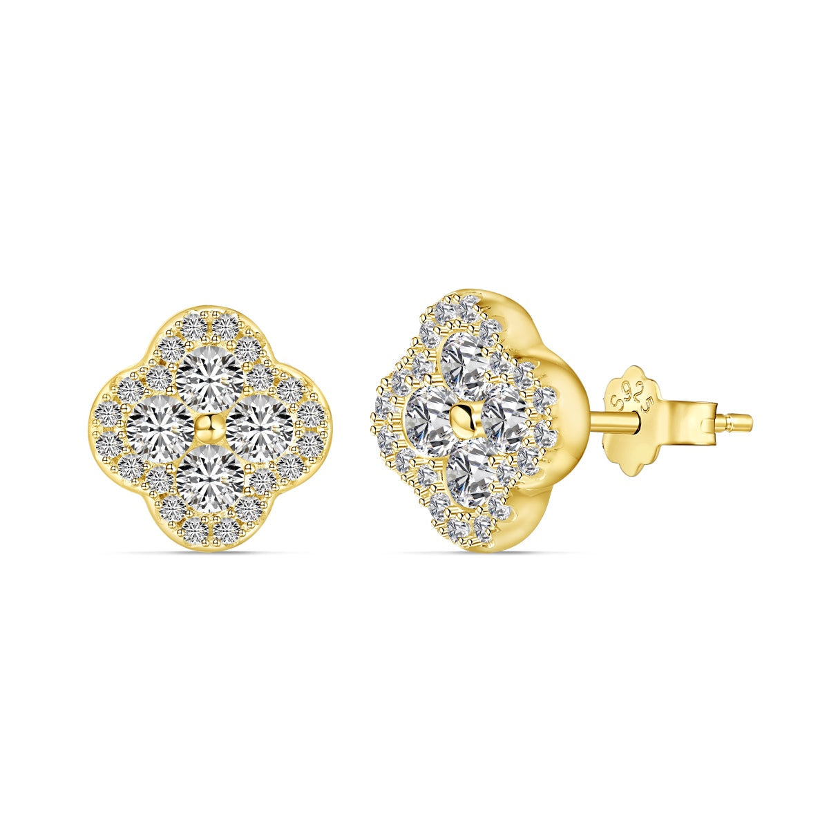 [Kincade Jewelery]Four-Leaf Kincade Flower Shaped Earrings