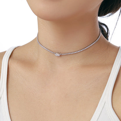 [Kincade Jewelery]1.0 Carat Shining Oval Cut Necklace