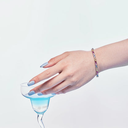 [Kincade Jewelrys]Ornate Sparkling Multi Cut Party Bracelet