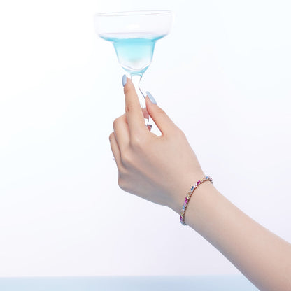 [Kincade Jewelrys]Ornate Sparkling Multi Cut Party Bracelet