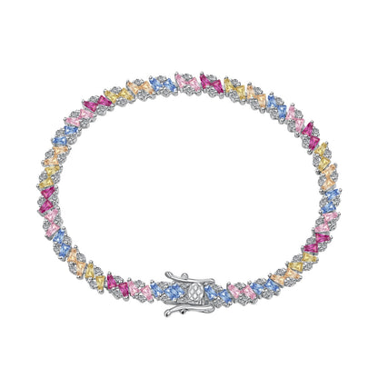 [Kincade Jewelery]Ornate Sparkling Multi Cut Party Bracelet