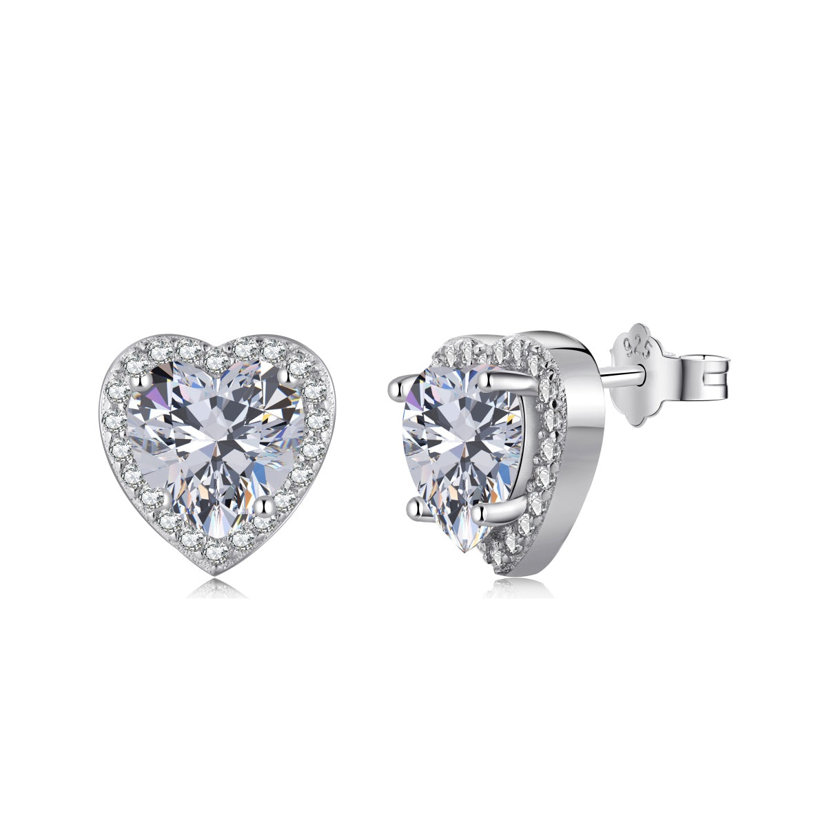[Kincade Jewelery]Sparkling Heart Shape Lover Earrings