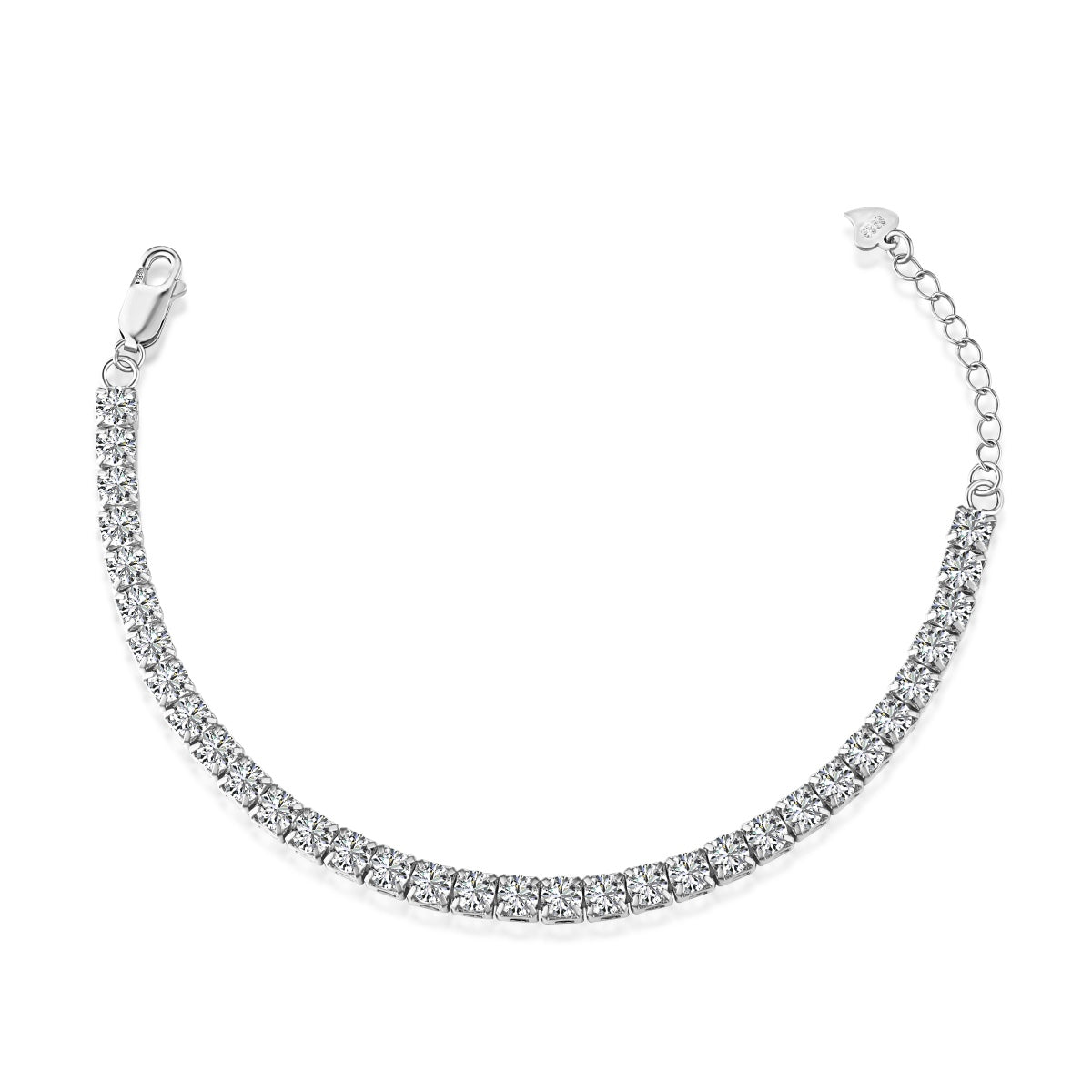 [Kincade Jewelery]Sparkling Radiant Princess Cut Tennis Bracelet