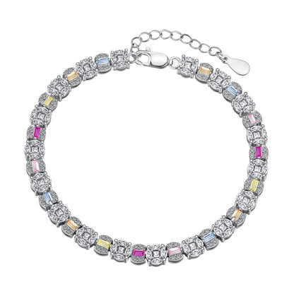 [Kincade Jewelery]Dazzling Radiant Multi Cut Daily Bracelet