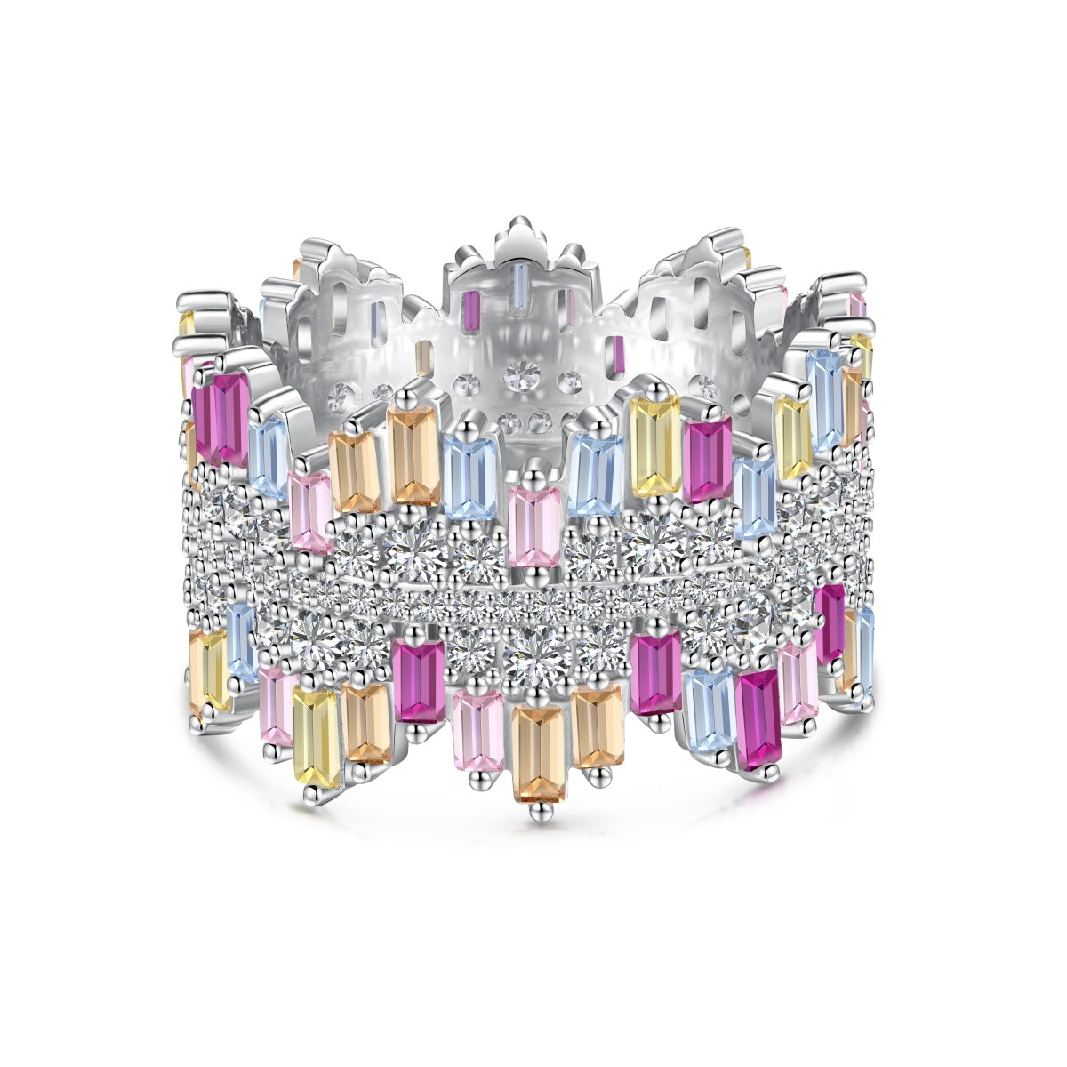 [Kincade Jewelery]Luxurious Colorful Radiant Cut Daily Ring