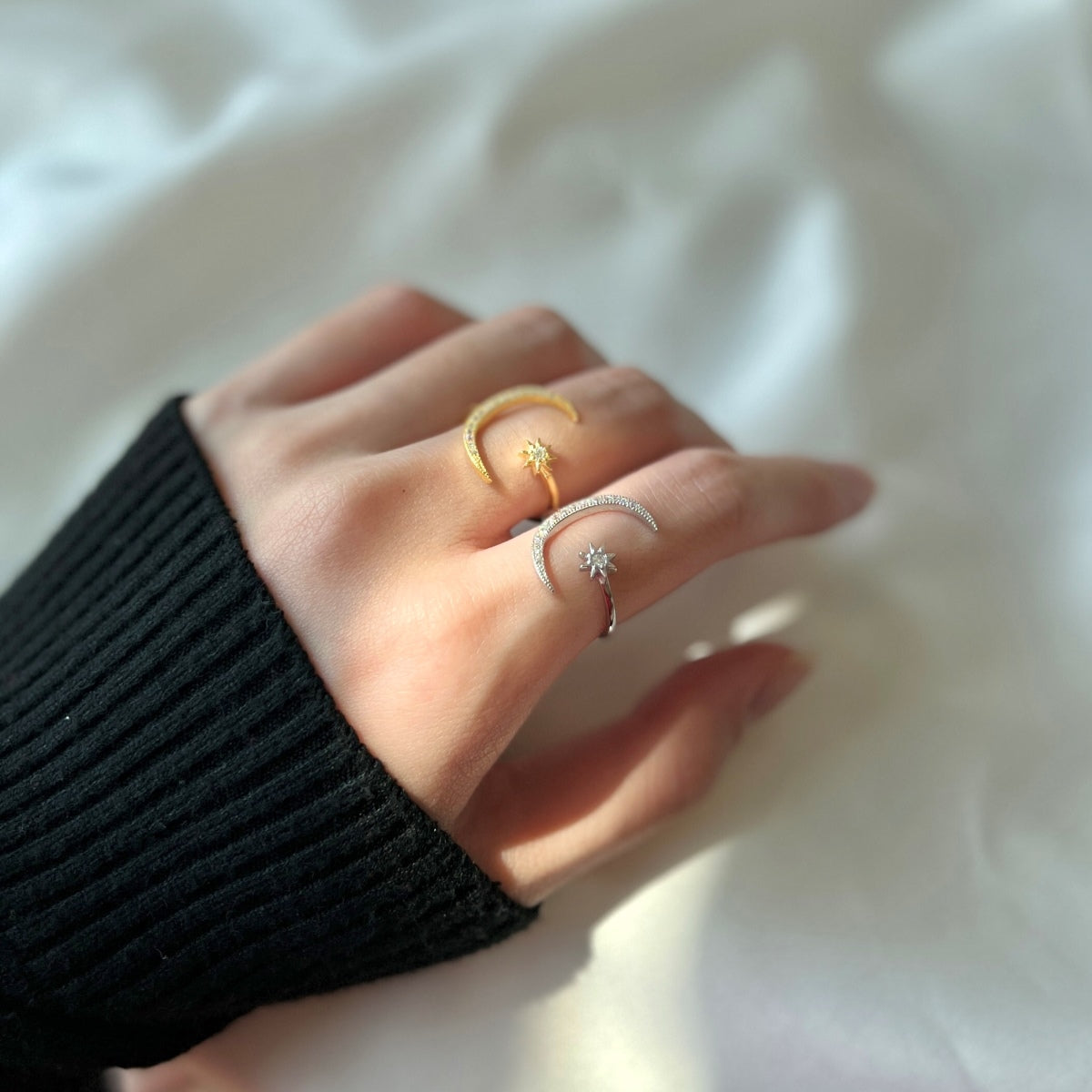 [Kincade Jewelery]Eternity Moon & Star Ring