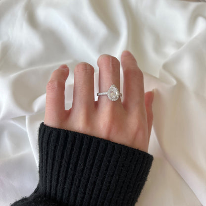 [Kincade Jewelrys]1.0 Carat Luxurious Resplendent Water Drop Shape Wedding Ring