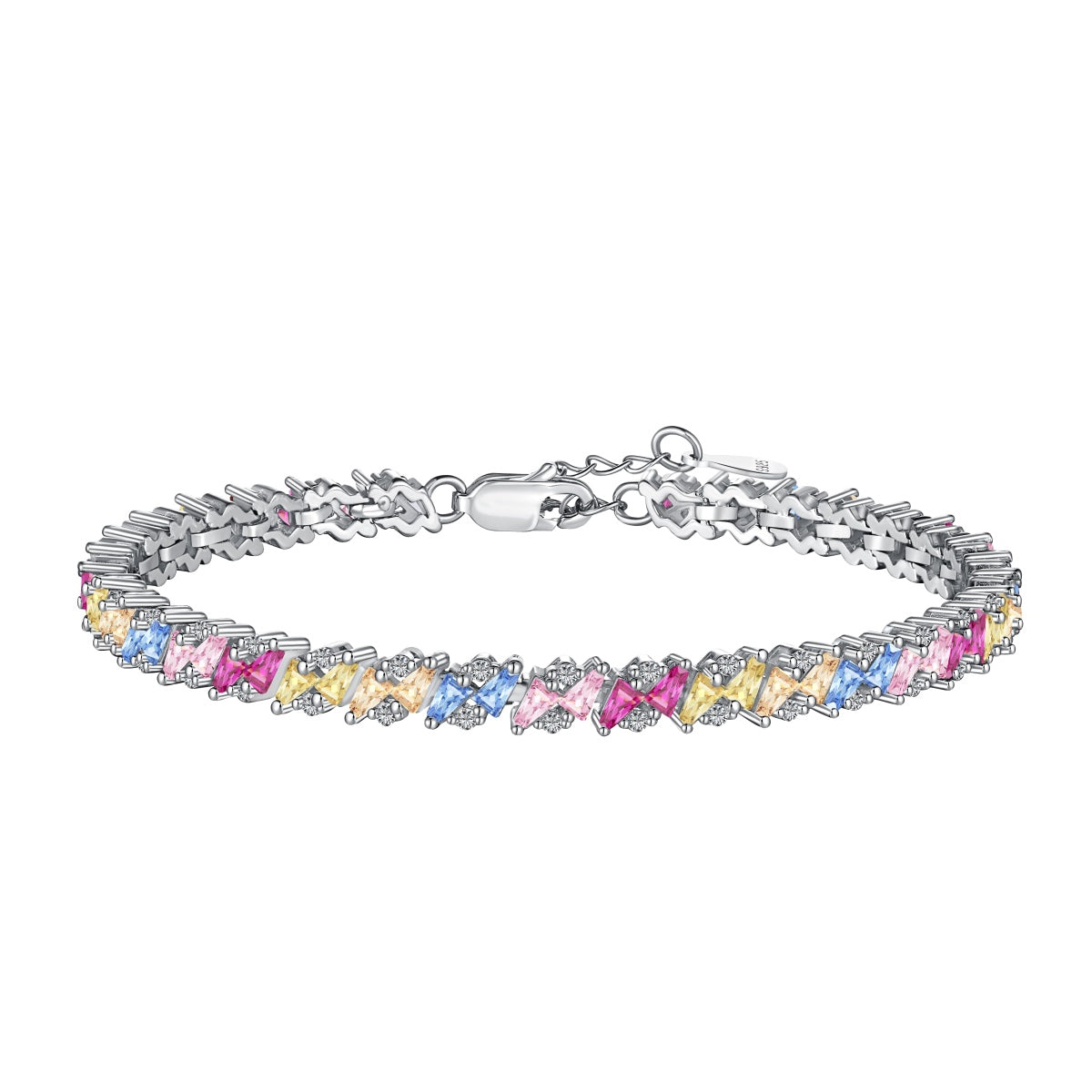 [Kincade Jewelery]Ornate Sparkling Multi Cut Party Bracelet