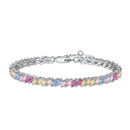 [Kincade Jewelrys]Ornate Sparkling Multi Cut Party Bracelet