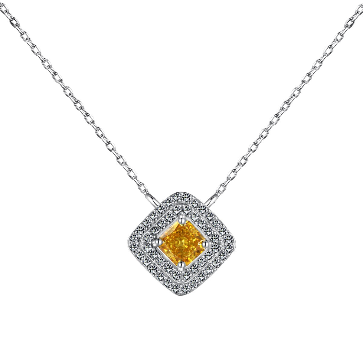 [Kincade Jewelrys]Sparkling Asscher Cut Necklace