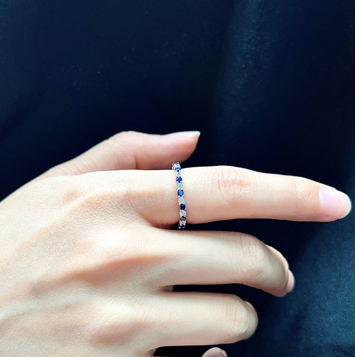 [Kincade Jewelery]Exquisite Colorful Round Cut Tennis Ring