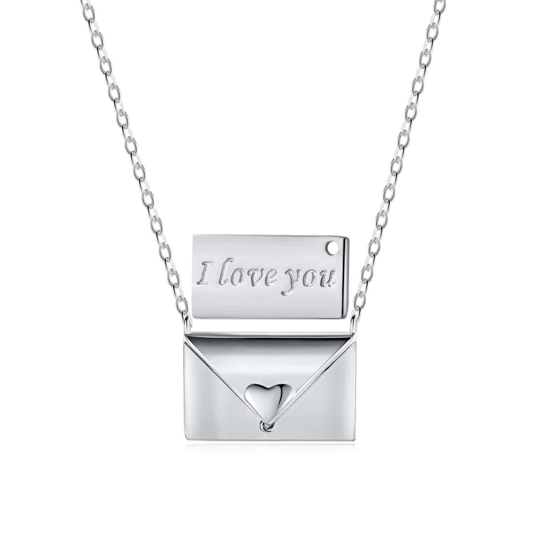[Kincade Jewelery]Envelope Heart Shape Mother's Day Necklace