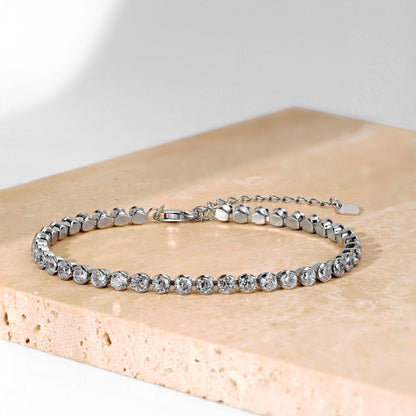 [Kincade Jewelrys]Ornate  Sparkling Round Cut Daily Bracelet