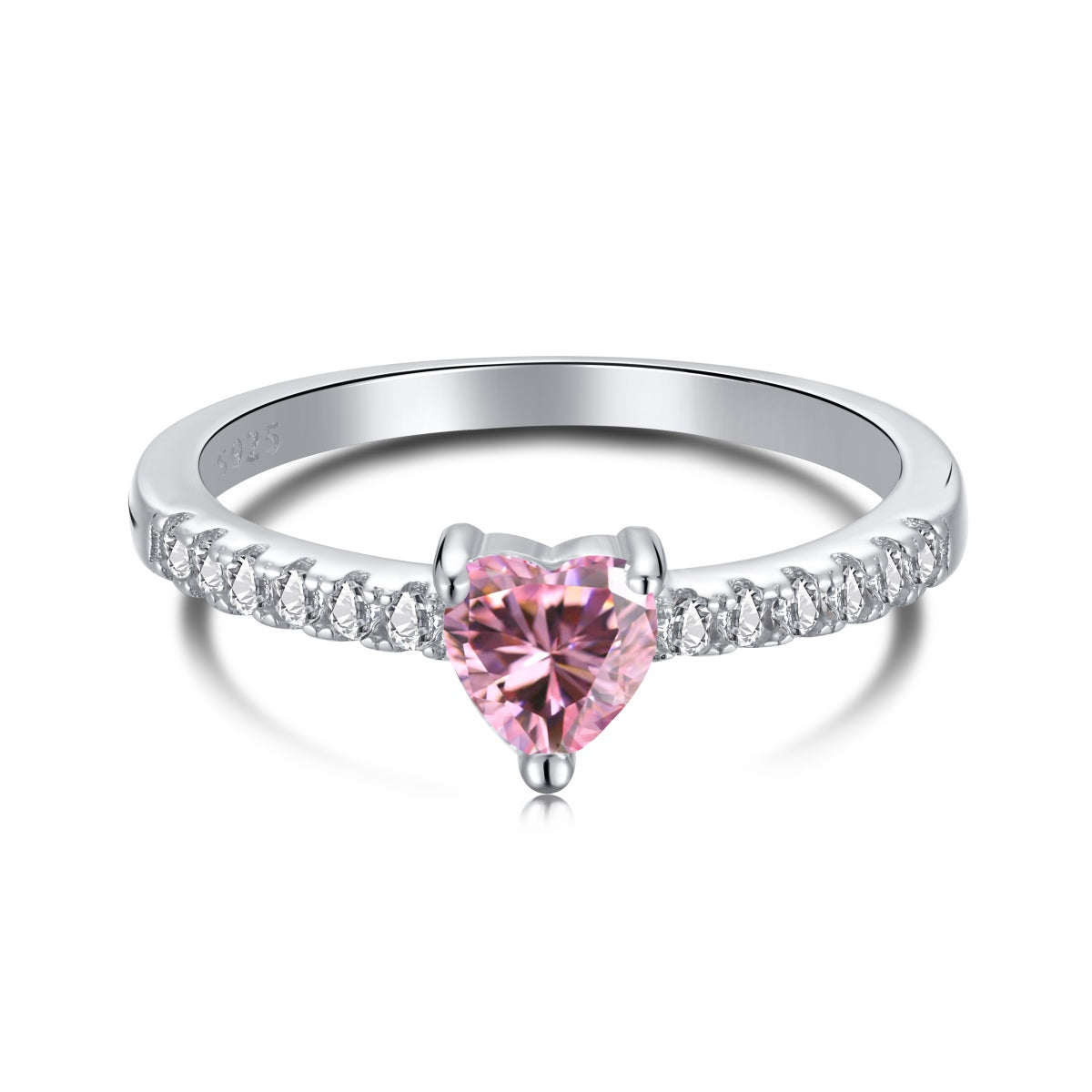 [Kincade Jewelrys]0.5 Carat CaratEternity Charming Heart Shape Lover Ring