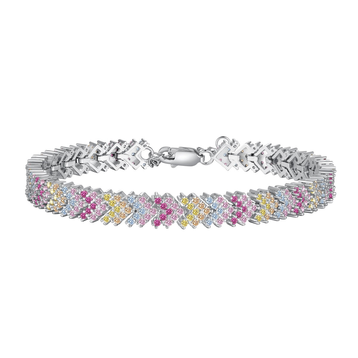 [Kincade Jewelrys]Ornate Sparkling Round Cut Party Bracelet
