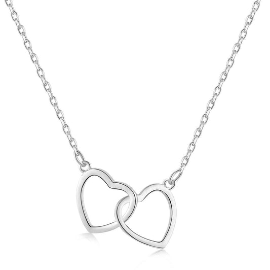 [Kincade Jewelrys]Sterling Silver Love Double Ring Necklace