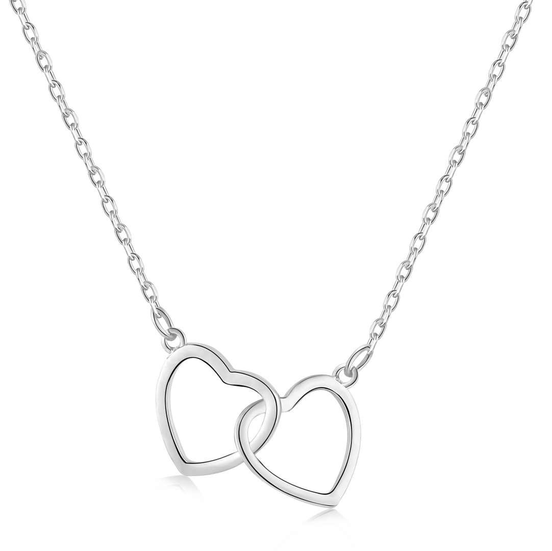 [Kincade Jewelery]Sterling Silver Love Double Ring Necklace