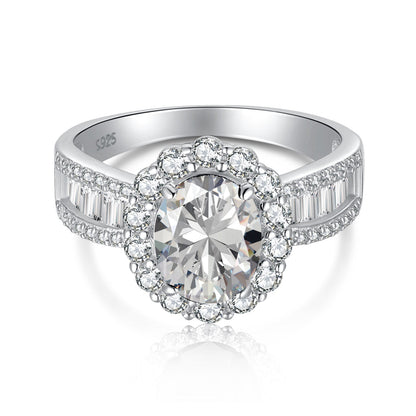 [Kincade Jewelrys]1.5 Carat Dazzling Charming Oval Cut Banquet Ring